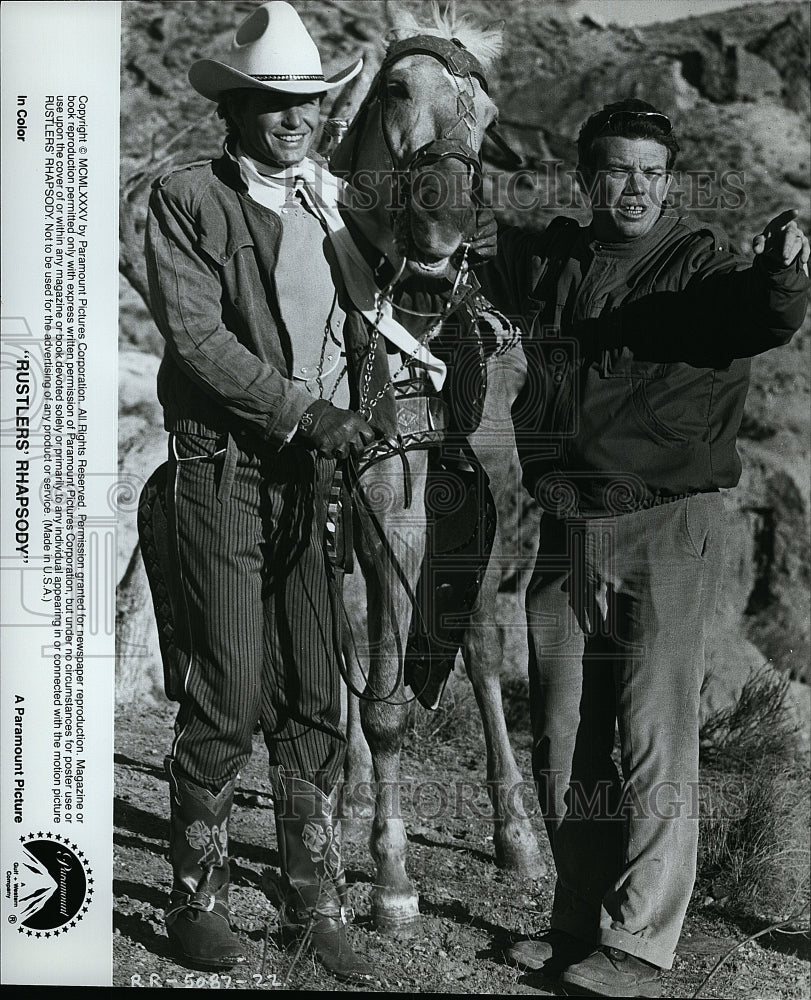 1985 Press Photo Scene From Rustlers Rhapsody Western Comedy Movie Film- Historic Images