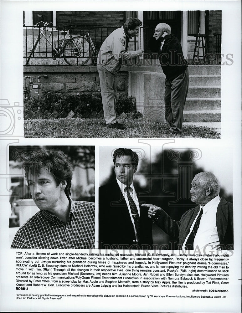 Press Photo D.B. Sweeney Peter Falk Actor Star In Roommates Movie Scenes Film- Historic Images