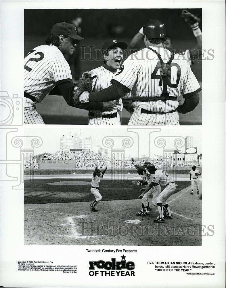 1993 Press Photo Thomas Ian Nicholas Actor Scenes From Rookie Of The Year Movie- Historic Images