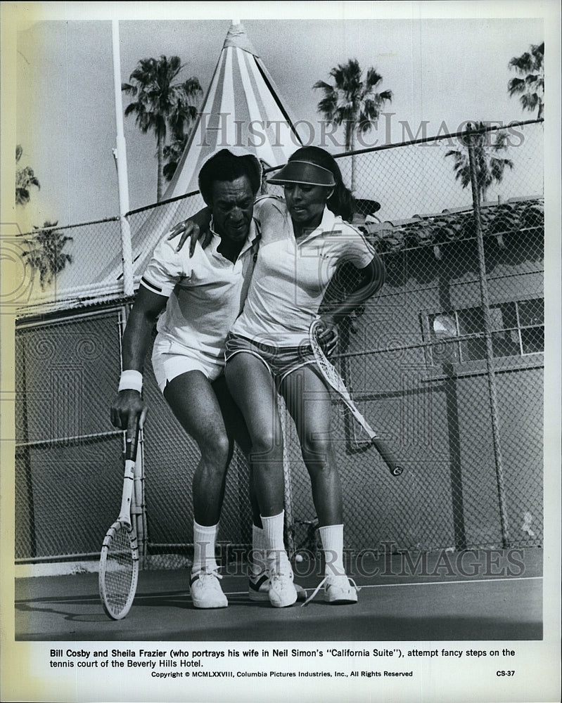 Press Photo Bill Cosby &amp; Sheila Frazier in &quot;California Suite&quot;- Historic Images