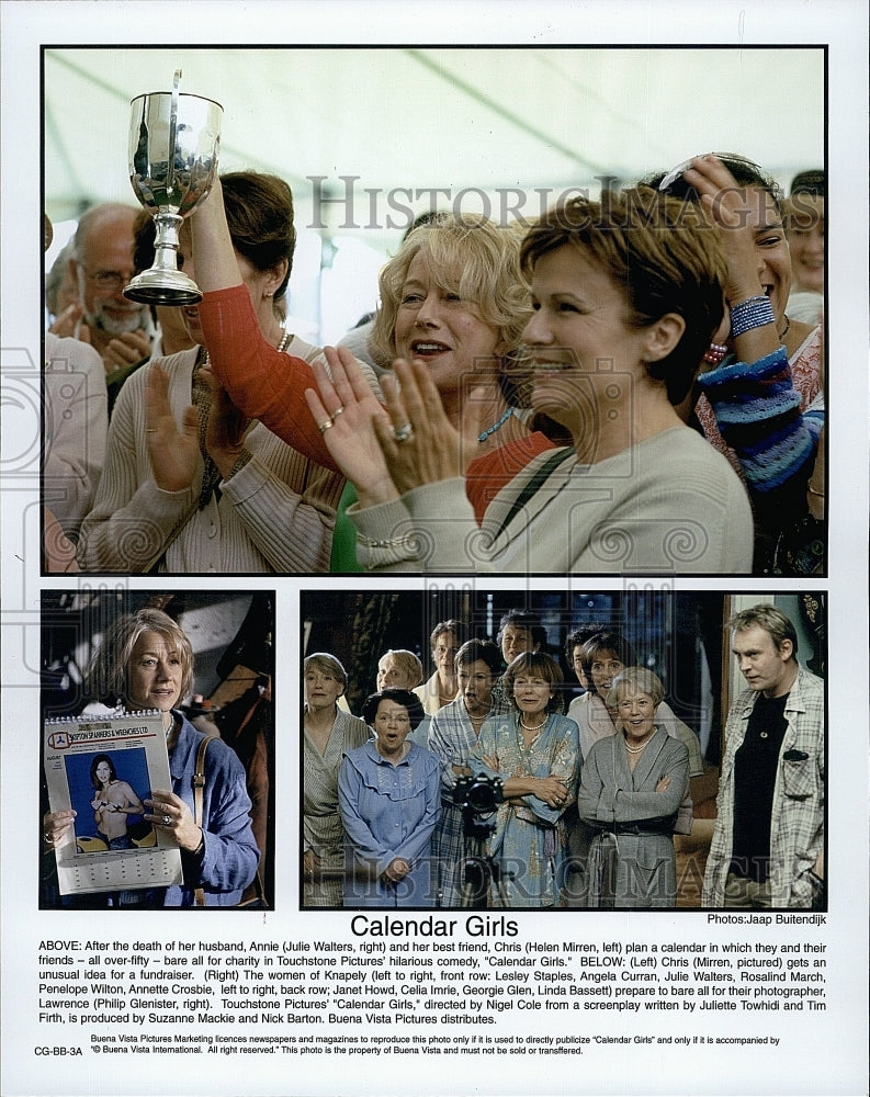 Press Photo Julie Walters &amp; Helen Mirren In &quot;Calendar Girls&quot;- Historic Images