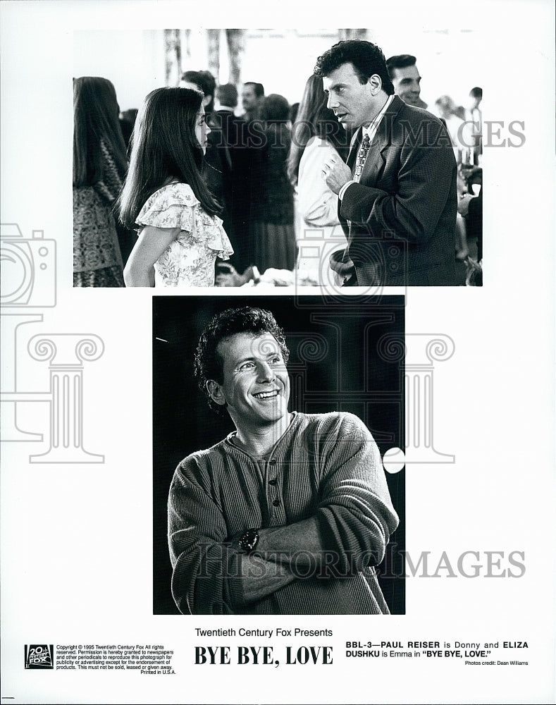 1995 Press Photo Paul Reiser Actor Eliza Dushku Actress Bye Bye Love Movie Film- Historic Images