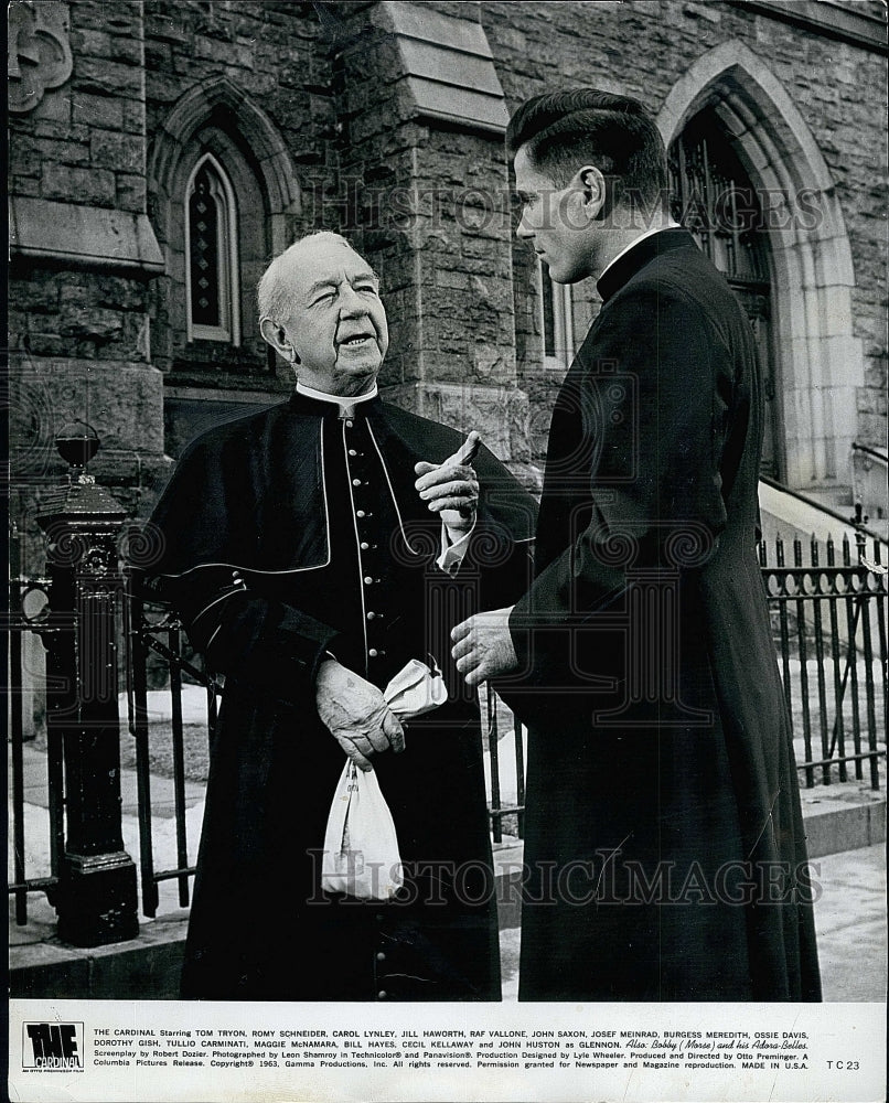 1963 Press Photo Tom Tryon &amp; Romy Scheider in &quot;The Cardinal&quot;- Historic Images