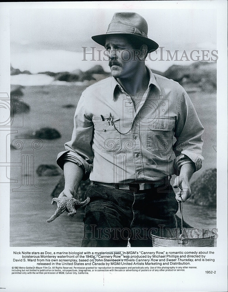 1982 Press Photo Actor Nick Nolte as Doc in Cannery Row- Historic Images