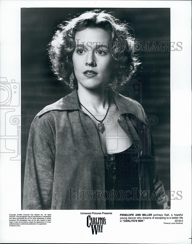 1993 Press Photo Penelope Ann Miller in the film &quot;Carlito&#39;s Way&quot;- Historic Images