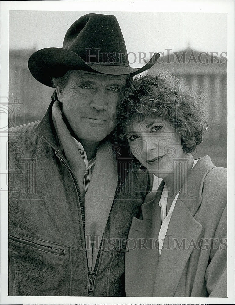 1989 Press Photo Lee Majors and Ellen Greene in &quot;Road Show&quot;.- Historic Images