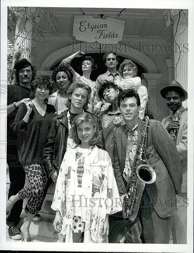 1989 Press Photo Cast of CBS Series &quot;Elysian Fields&quot;.- Historic Images