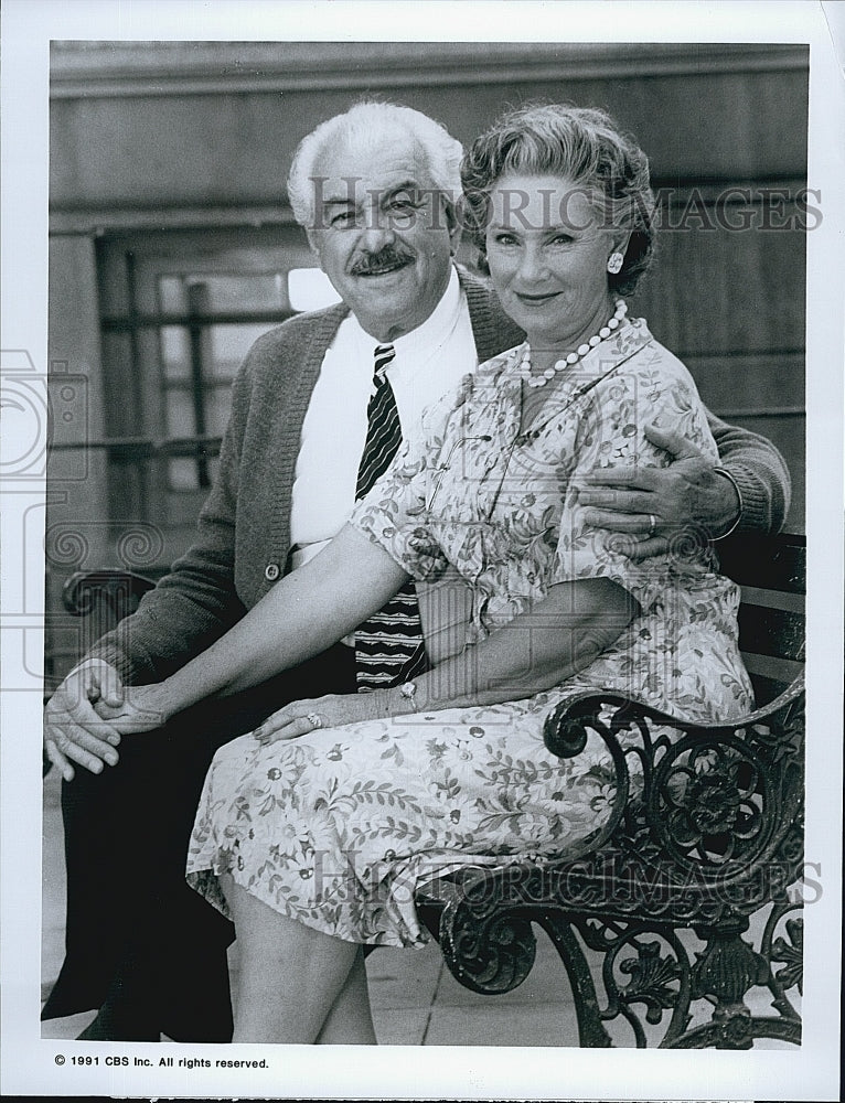 1991 Press Photo Marion Ross &amp; Louis Zorich Star In &quot;Brooklyn Bridge&quot;- Historic Images