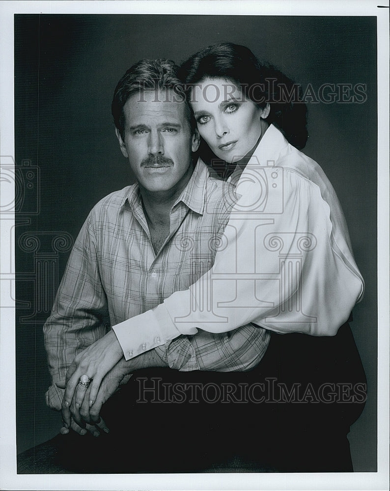 1985 Press Photo Suzanne Pleshette, Nicholas Surovy &quot;Bridges to Cross&quot;- Historic Images