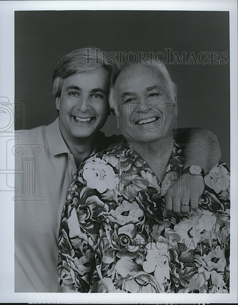 1990 Press Photo Candid Camera Peter and Allen Fun Smile, You&#39;re On Vacation- Historic Images