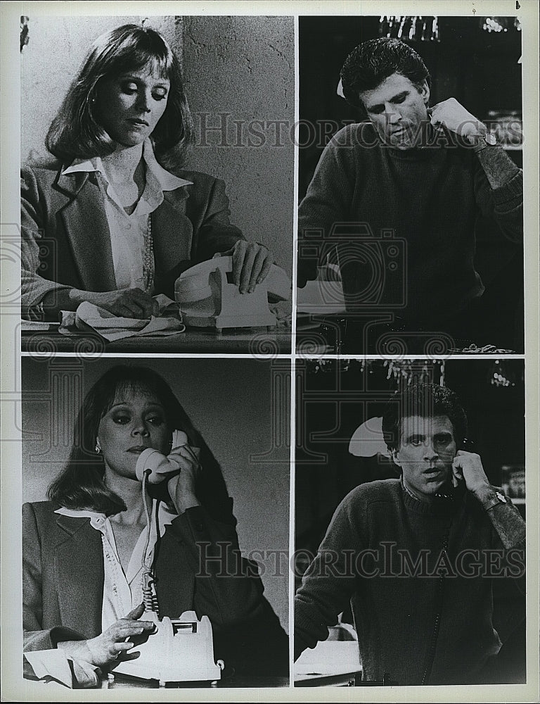 1985 Press Photo Shelley Long, Ted Danson &quot;Cheers&quot;- Historic Images