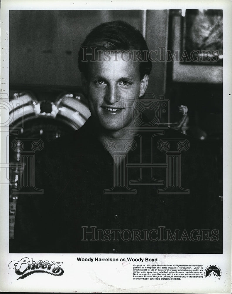 1990 Press Photo Woody Harrelson as Woody Boyd on &quot;Cheers&quot;- Historic Images