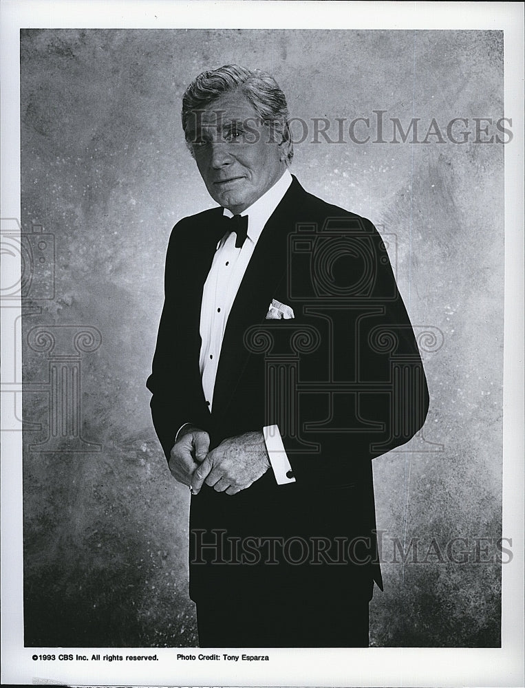 1993 Press Photo American Actor Gene Barry in &quot;Burke&#39;s Law&quot;. - Historic Images