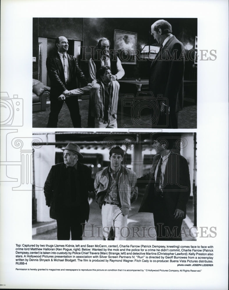 1991 Press Photo &quot;Run&quot; J Kidnie,S McCann,Patrick Dempsey,L Pogue,M Strange- Historic Images