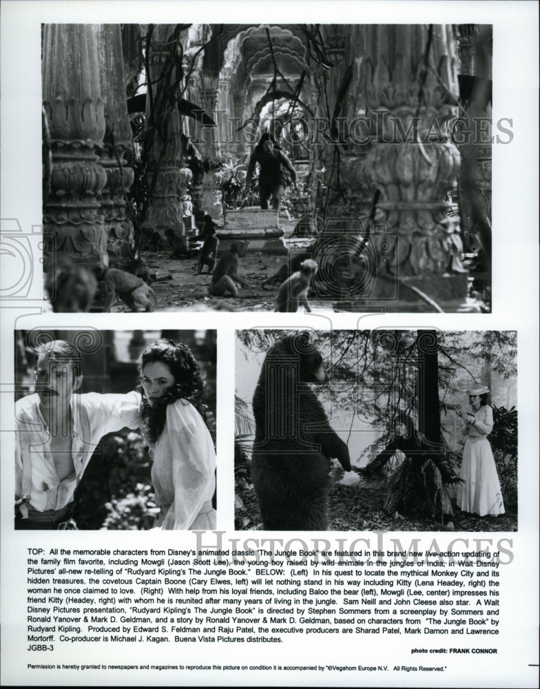 1994 Press Photo Actor Carey Elwes & Lena Heady In "The Jungle Book" - Historic Images