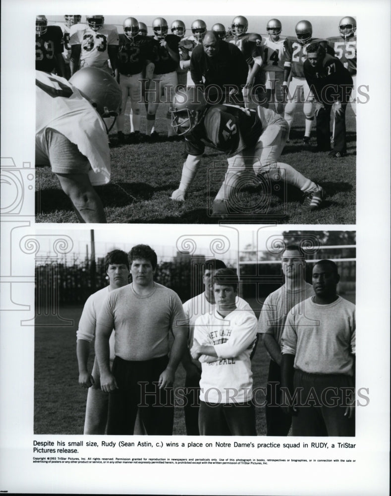 1993 Press Photo Actor Sean Astin C. In &quot;Rudy&quot; - Historic Images