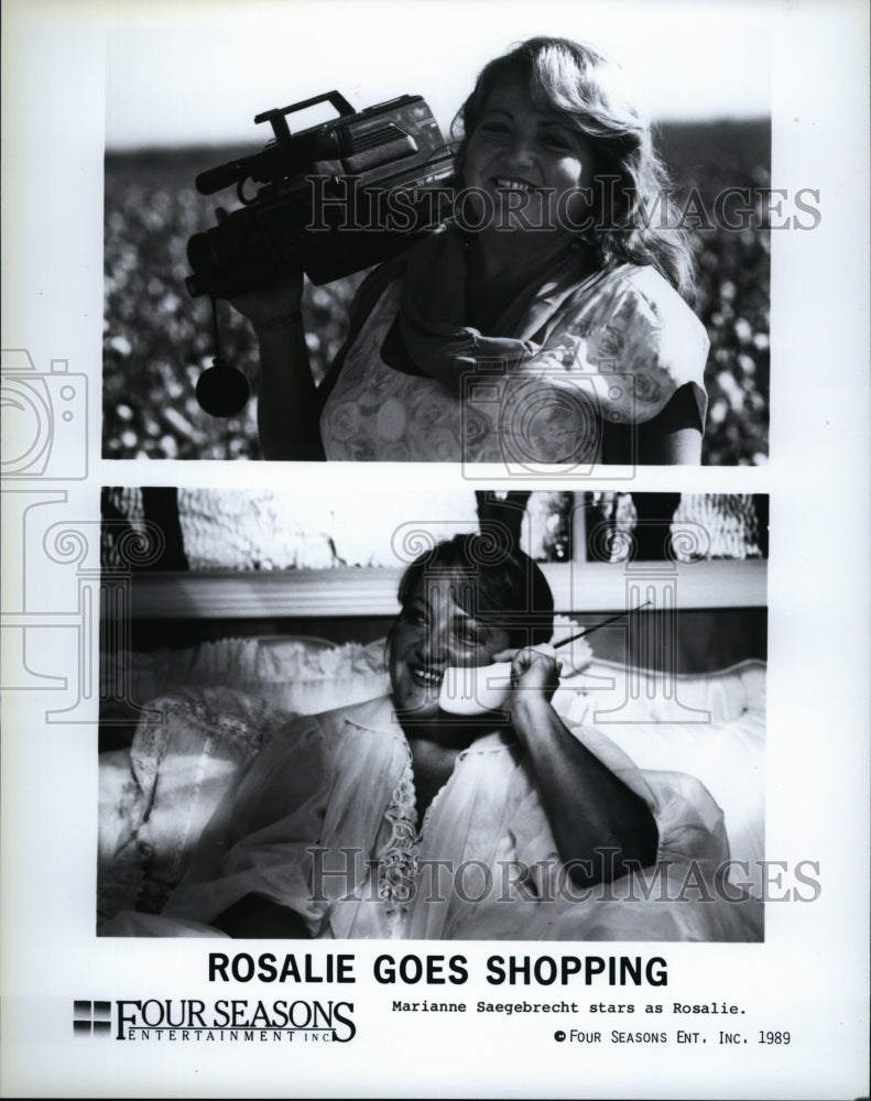 1989 Press Photo Actress Marianne Saegebrecht In &quot;Rosalie Goes Shopping&quot;- Historic Images