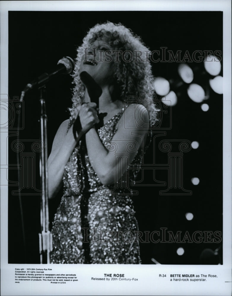 1979 Press Photo Actress Bette Midler As The Rose In &quot;The Rose&quot;- Historic Images