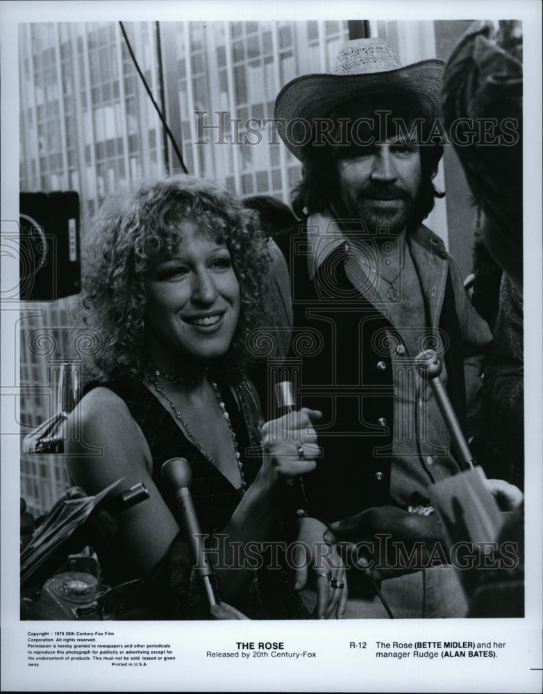 1979 Press Photo Bette Midler, Alan Bates &quot;The Rose&quot;- Historic Images