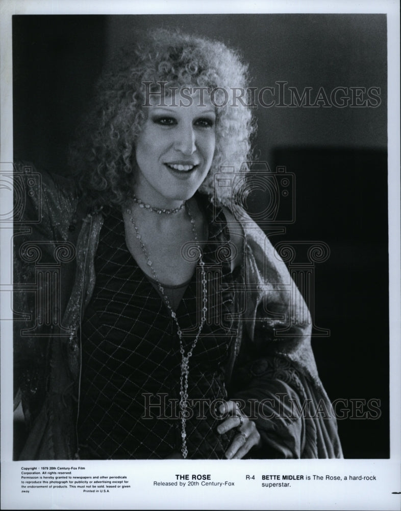 1979 Press Photo Bette Midler &quot;The Rose&quot;- Historic Images