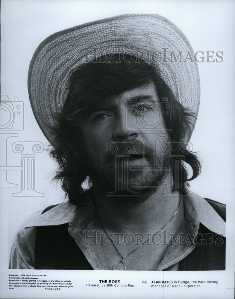 1979 Press Photo Alan Bates is Rudge in &quot;The Rose&quot;- Historic Images