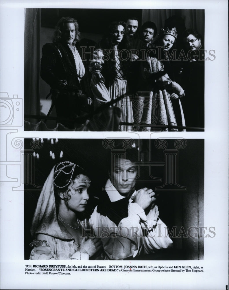 1990 Press Photo Richard Dreyfuss, Joanna Roth &quot;Rosencrantz &amp; Guildens- Historic Images