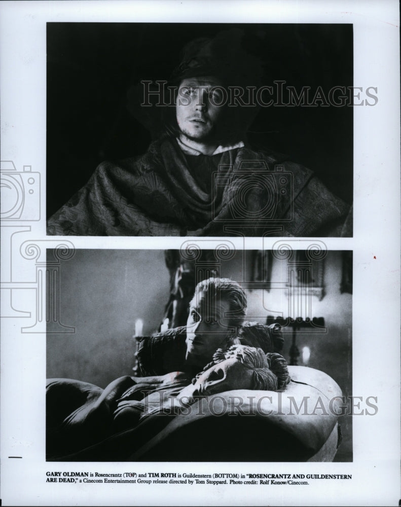 1990 Press Photo Gary Oldman, Tim Roth &quot;Rosencrantz &amp; Guildens- Historic Images