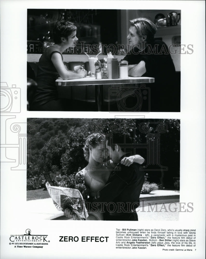 1997 Press Photo  &quot;Zero Effect&quot; starring Bill Pullman, Kim Dickens- Historic Images