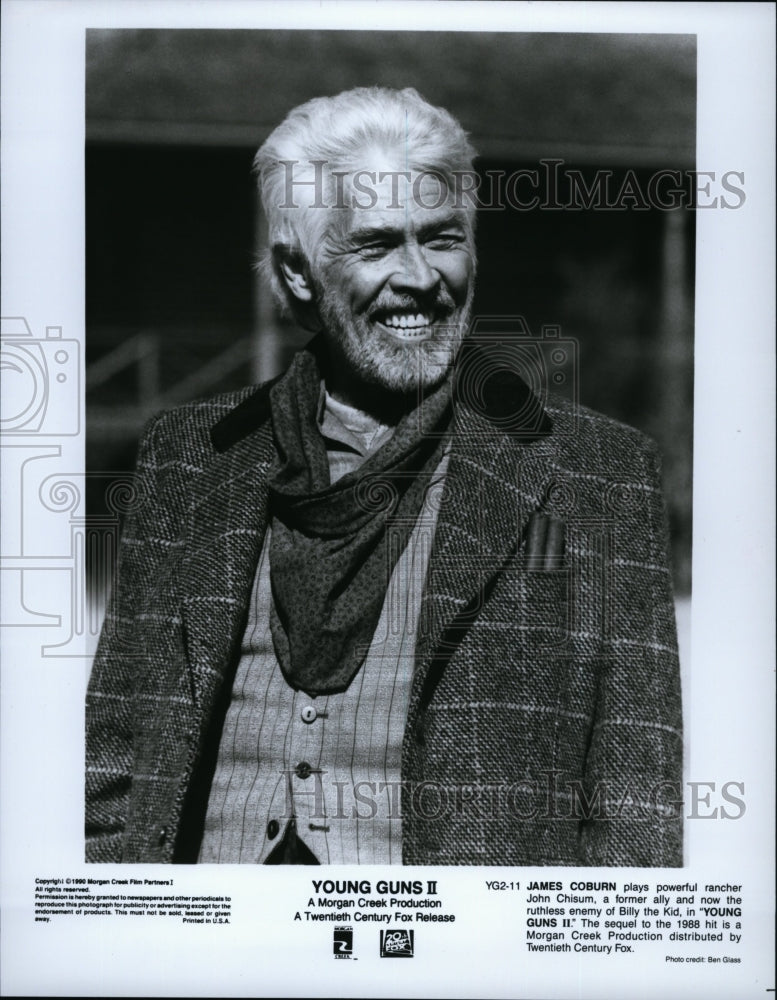 1990 Press Photo James Coburn in &quot;Young Guns II&quot;- Historic Images