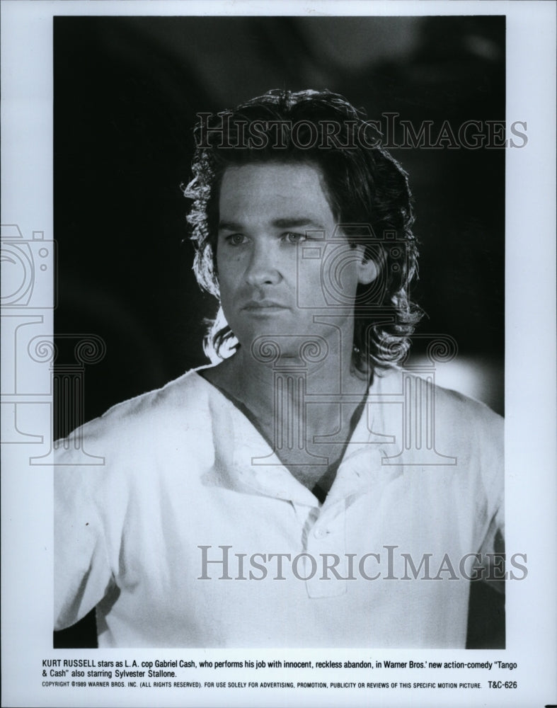 1989 Press Photo Actor Kurt Russell In &quot;Tango &amp; Cash&quot;- Historic Images