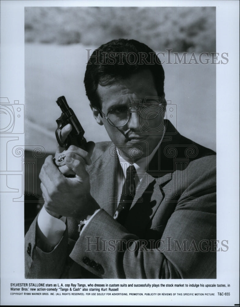 1989 Press Photo Actor Sylvester Stallone As Ray In &quot;Tango &amp; Cash&quot;- Historic Images