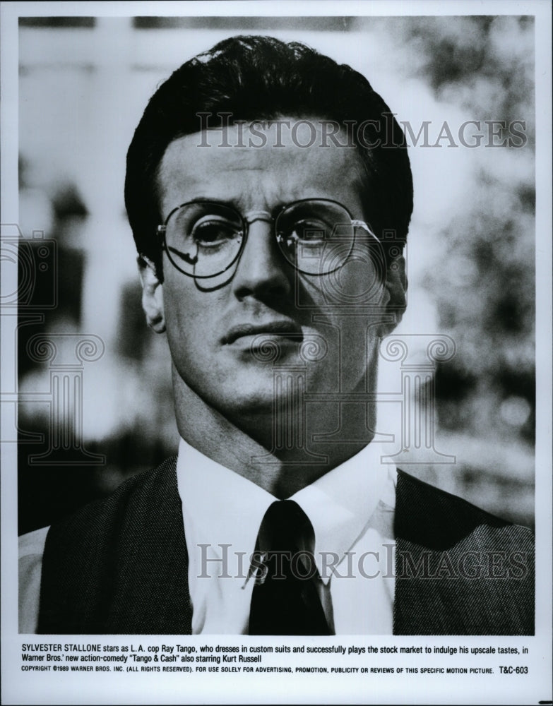 1989 Press Photo Actor Sylvester Stallone As Ray In &quot;Tango &amp; Cash&quot;- Historic Images