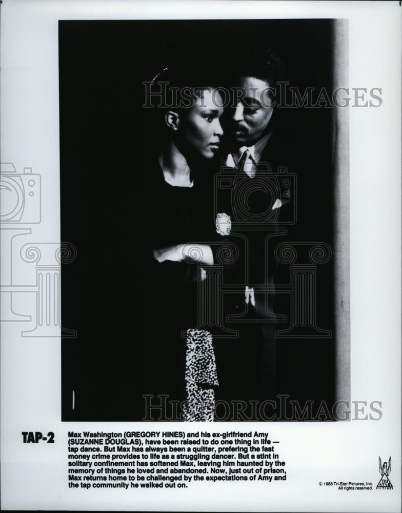 1988 Press Photo Actor Gregory Hines &amp; Suzanne Douglas In &quot;Tap&quot;- Historic Images