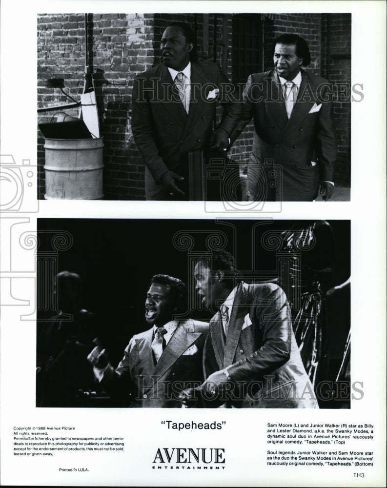 1988 Press Photo Sam Moore and Junior Walker in &quot;Tapeheads&quot;- Historic Images