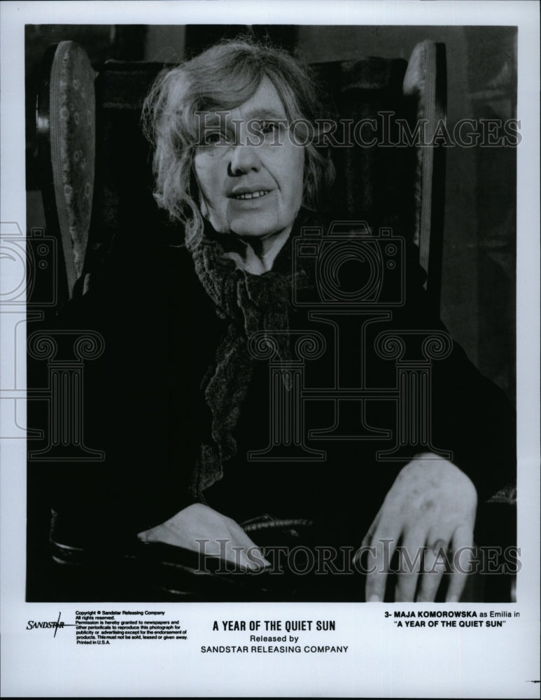 Press Photo Actress Maja Komorowska In &quot;A Year Of The Quiet Sun&quot; - Historic Images