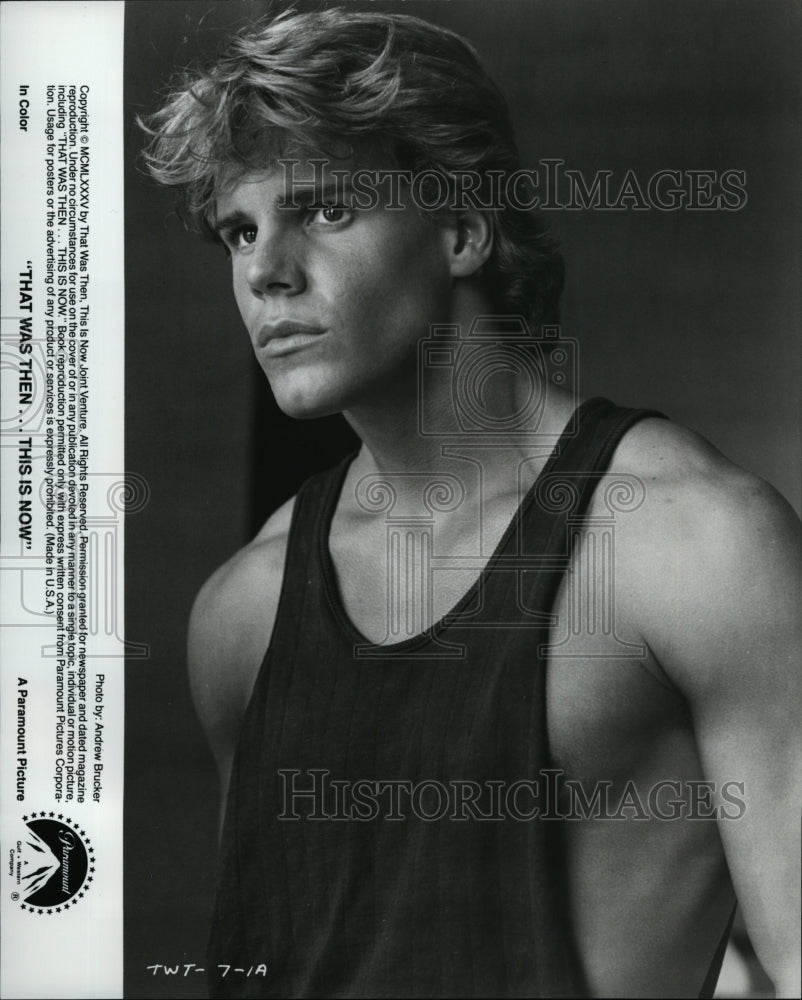 1985 Press Photo Actor Craig Sheffer In &quot;That Was Then This Is Now&quot;- Historic Images