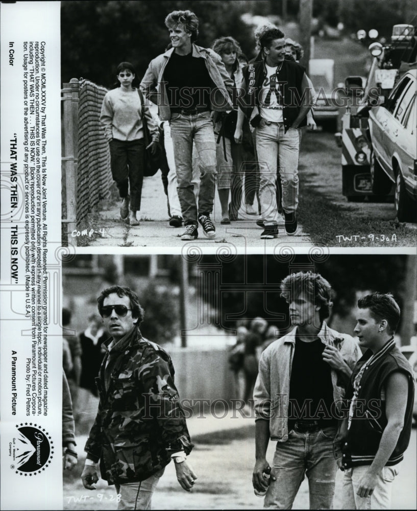 1985 Press Photo Actor Emilio Estevez In &quot;That Was Then This Is Now&quot;- Historic Images