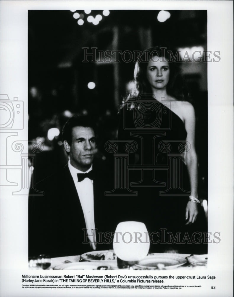 1991 Press Photo Robert Davi Harley Jane Kozak in &quot;The Taking of Beverly Hills&quot;- Historic Images