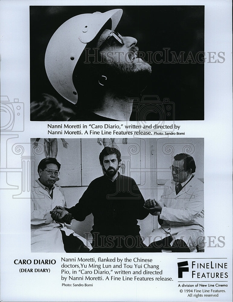 1994 Press Photo &quot;Caro Diario&quot; Nanni Moretti,Yu Ming Lun,Tou Yui chang Pio- Historic Images