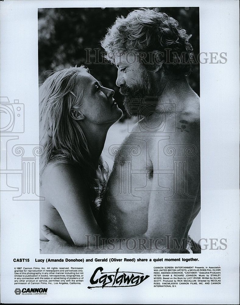 1967 Press Photo Movie Castaway Amanda Donohoe Oliver Reed- Historic Images