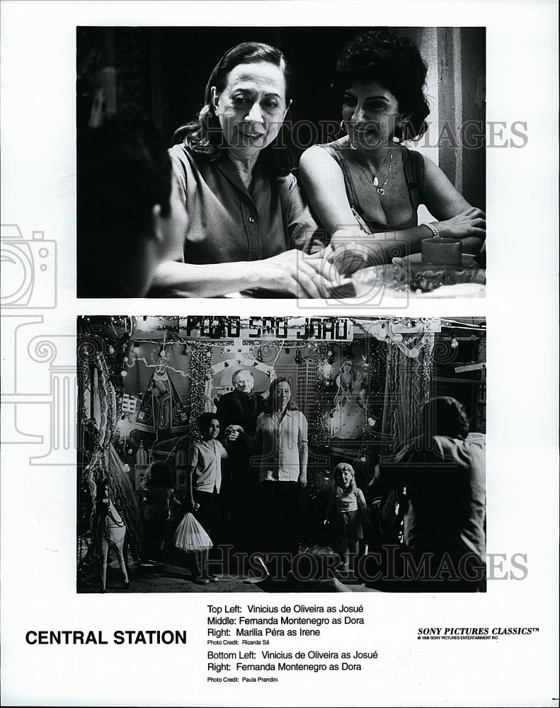 1998 Press Photo &quot;Central Station&quot; Vinicus de Oliveira, Fernanda Montenegro.- Historic Images