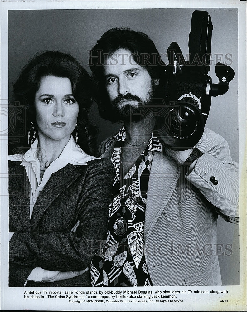 1978 Press Photo &quot;The China Syndrome&quot; Jane Fonda &amp; Michael Douglas- Historic Images