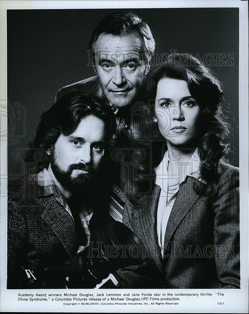 1978 Press Photo &quot;The China Syndrome&quot; Jane Fonda &amp; Michael Douglas,Jack Lemmon- Historic Images