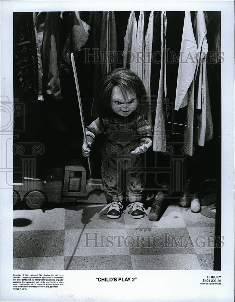 1990 Press Photo &quot;Child&#39;s Play 2&quot; Chucky in a scene from the film- Historic Images