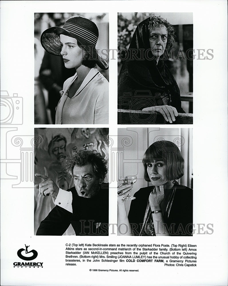 1996 Press Photo Kate Beckinsale, Eileen Atkins, Amos Starkadder, Ian McKellen- Historic Images