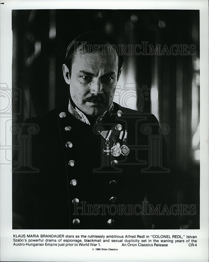 1985 Press Photo Klaus Maria Brandauer Stars As Alfred Redl In &quot;Colonel Redl&quot;- Historic Images