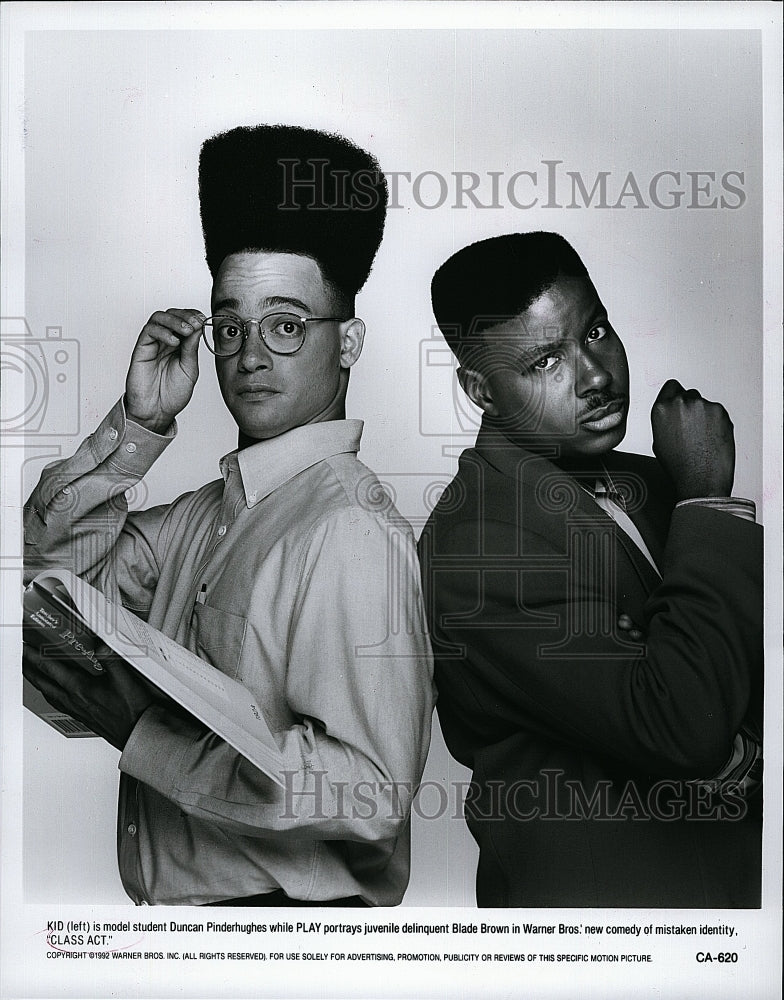 1992 Press Photo Kid Play Rappers Actors Class Act Comedy Film Movie- Historic Images