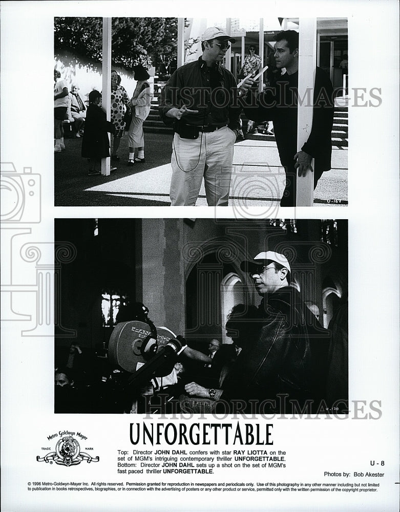 1996 Press Photo  &quot;Unforgettable&quot; Ray Liotta &amp; director John Dahl- Historic Images