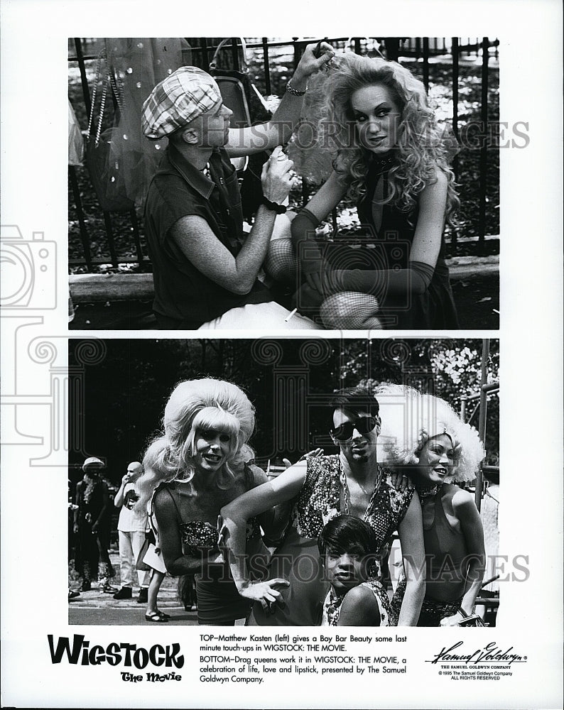 1995 Press Photo Matthew Kasten and Drag Queens in &quot;Wigstock: The Movie&quot;- Historic Images