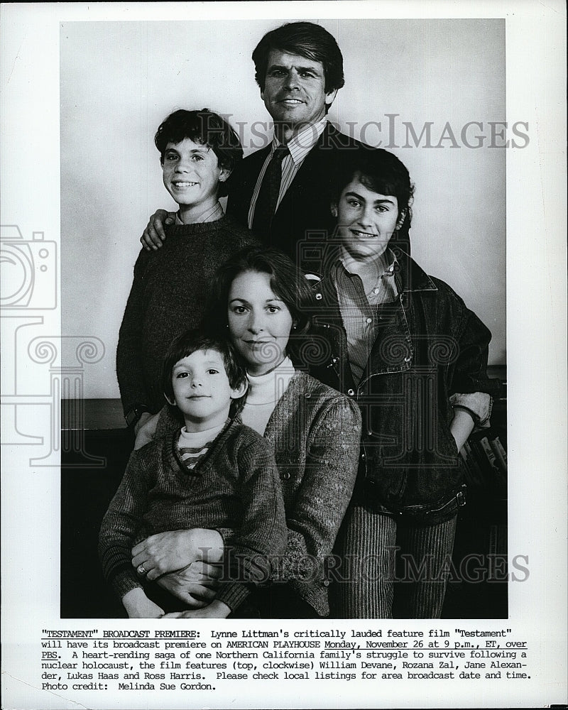 Press Photo William Devane Rozana Zal and Jane Alexander in &quot;Testament&quot;- Historic Images